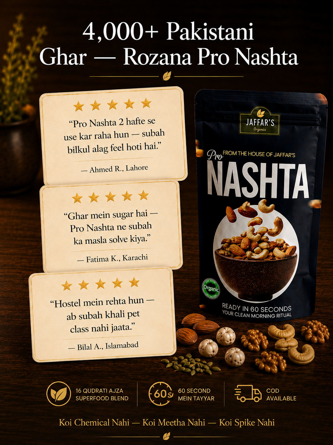 Pro Nashta – 16 Qudrati Ajza | Subah Ka Sahi Nashta | 60 Second Mein Tayyar