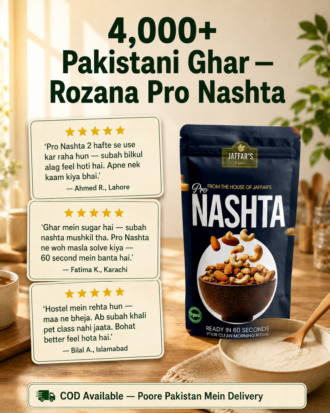 Pro Nashta – 16 Qudrati Ajza | Subah Ka Sahi Nashta | 60 Second Mein Tayyar